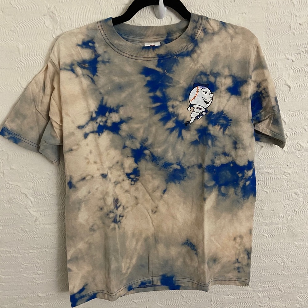 Hand dyed Mets T Shirt one of a kind